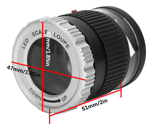 Lupa Óptica, Escala Cilíndrica, Zoom De 30x, Lupa Para Joyas