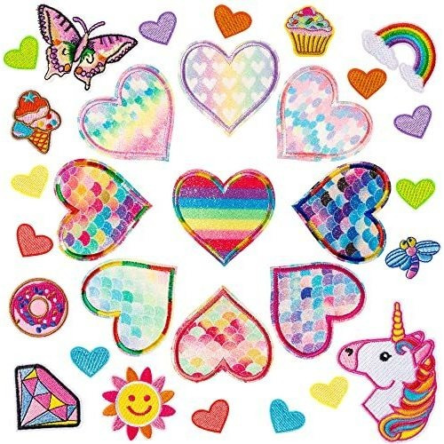 Parches Termoadhesivos Con Forma De Corazón, 30 Unidades, Co