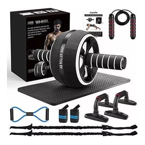 Gimnasio En Casa Resistencia 10/1 Ab Wheel Roller Kit Jump