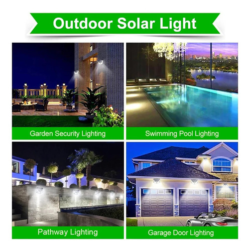 Luz Solar De 100w Con Sensor De Movimiento Para Exteriores