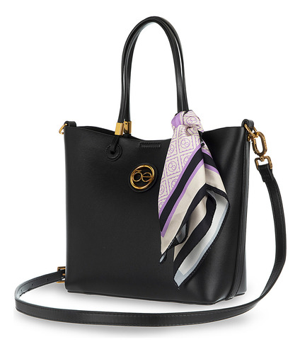 Bolsa Tote 2 En 1 Cloe Adaixy I Mediano Color Negro