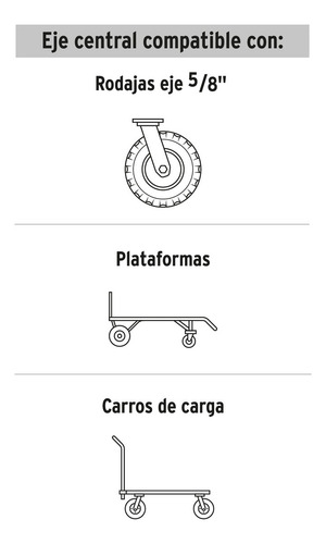 Rueda P/ Carro T/ Yegua Completa Imponchable Truper 6 PuLG