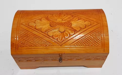 Baul Caja Cofre G Madera Cajon Candado Artesania Mexicana 17