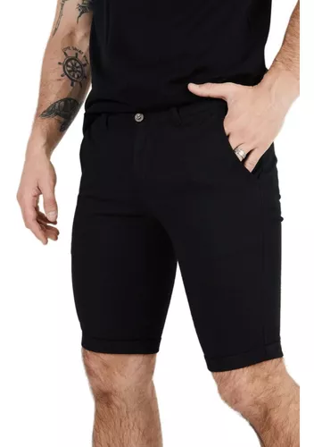 Bermuda Gabardina Pack X 2 Short Hombre Con