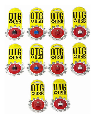Paquete 10 Adaptador Otg V8 Micro Usb A Usb En Blister