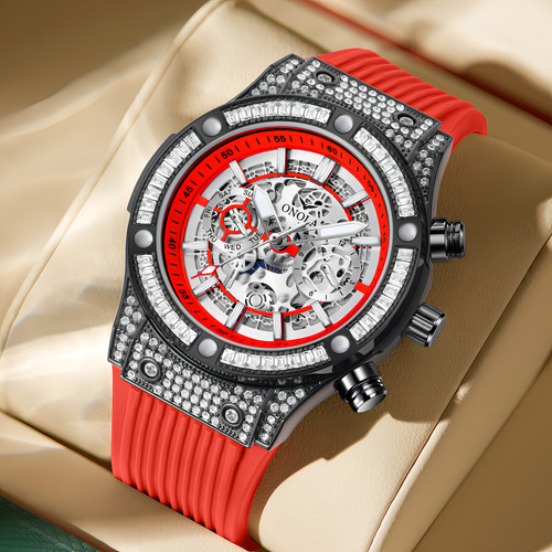 Relojes Luminosos Mecánicos Automáticos Onola Color De La Correa Blanco