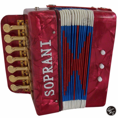 Acordeon Para Niño Soprani 7 Teclas 3 Bajos Colores Garantia