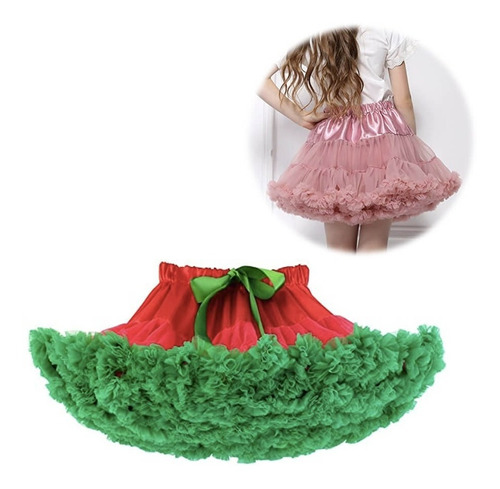 Faldas Tutus Tutu Tul Niñas Bebe Disfraz Traje Navidad V [u]