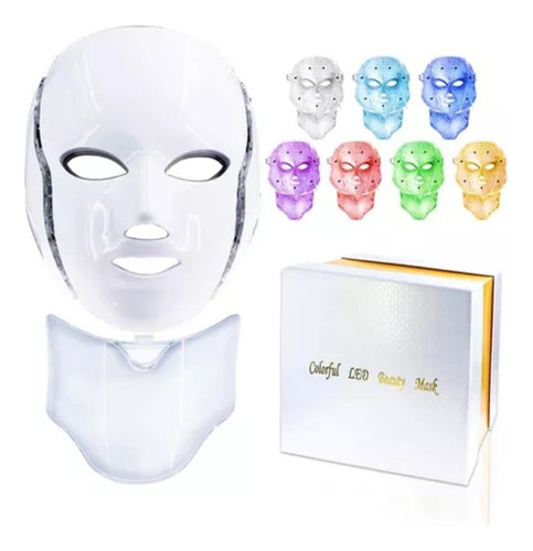 . Máscara Facial Led Therapy Elimina Acne/rugas Cuidados