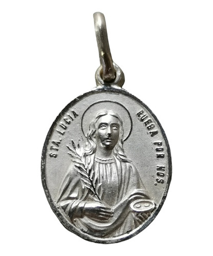 Medalla Plata 925 Santa Lucía #387 (medallas Nava) 