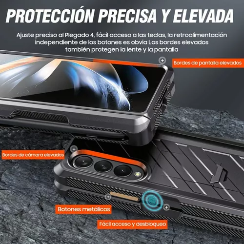 Funda para Samsung Z Fold 5 con S Pen, [Soporte para Bolígrafo Reemplazable  y Soporte] [Carga