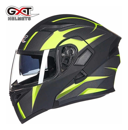 Casco Moto Abatible Gxt 902 Black/yellow