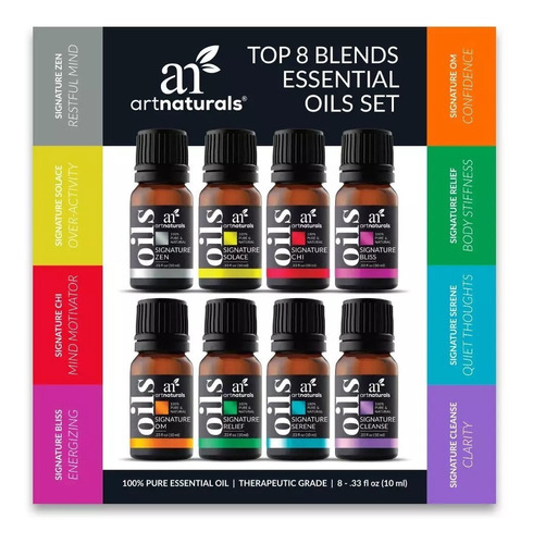 8 + 4 Aceites Esenciales Menta Eucalipto Lavanda Incienso