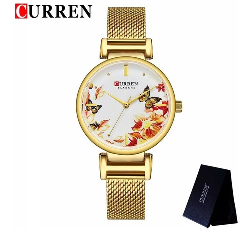 Relógio Curren Charme Luxo Feminino Original Promoção