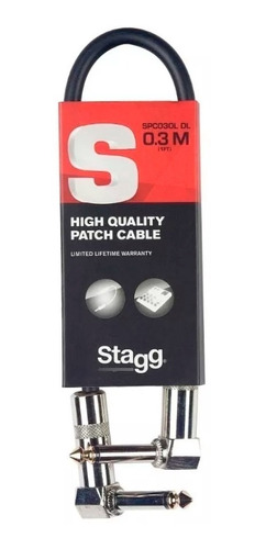 Cable Interpedal Stagg Plug Metalico 30 Cm + Envio Full