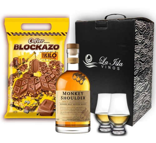 Whisky Monkey Shoulder 700ml. Box Regalo + Copas Chocolate