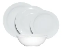 Comprar Set Vajilla X 24 Piezas Platos Melamina Redonda Blanca