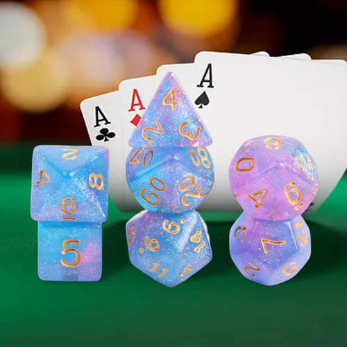 5 X 7 Uds Dados Poliédricos Juego De Mesa Familiar Juego De