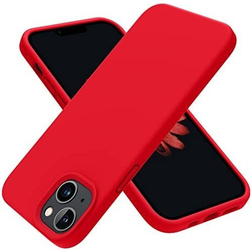 Funda Para iPhone 14 2022 Y 13 Estilo Rojo Silicona 1 Pieza
