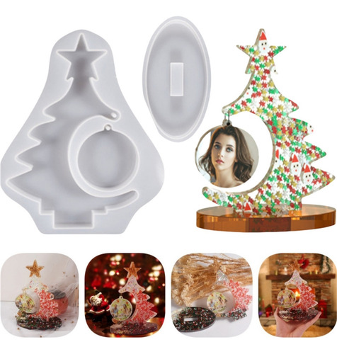 Moldura Para Fotos Em Resina Em Formato De Árvore De Natal