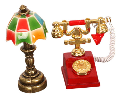 Lámpara En Miniatura Para Casa De Muñecas Y Multicolor