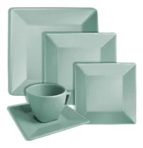 Comprar Set 30 Pzs Juego  Vajilla Porcelana Baul Menta Cocina Bz3
