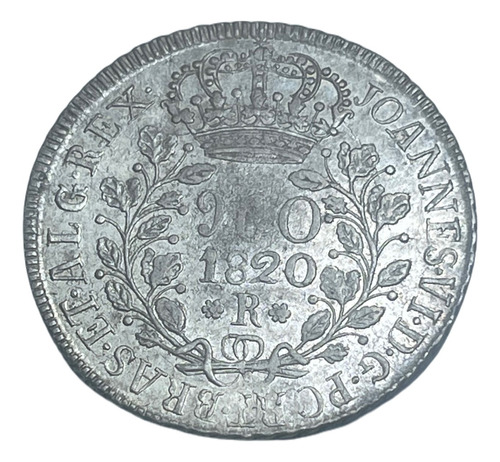 Moeda Prata 960 Réis 1820 Rio Cr-10a Escassa Coleção Antiga