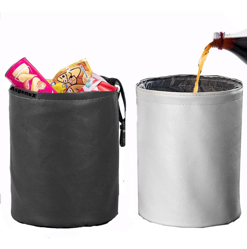 Asgenox Paquete De 2 Cubos De Basura Impermeables Para Autom