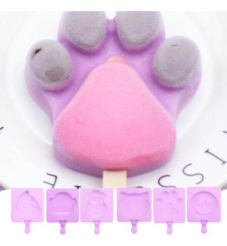 Paquete De 2-4 Moldes De Silicona Para Paletas De Helado,