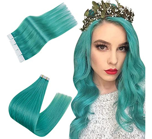 Cinta De Teal De Fácil Acceso En Extensiones De Pelo 1j9fh