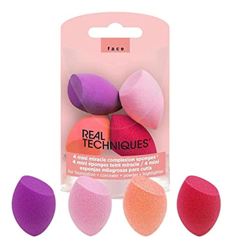 Esponjas Para Cutis, De Espuma, Tamaño Mini, Set De 4 Piezas