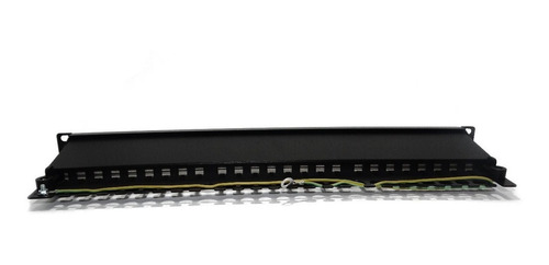Imagem 2 de 3 de Patch Panel 24 Portas Cat.5e Blindado 0,5u Maxi Telecom