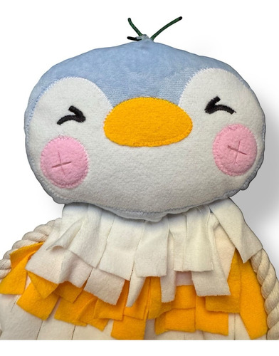 Alfombra Para Olfatear Mascotas, Juguete Estimulación Tapete Amarillo Y Blanco Pingüino