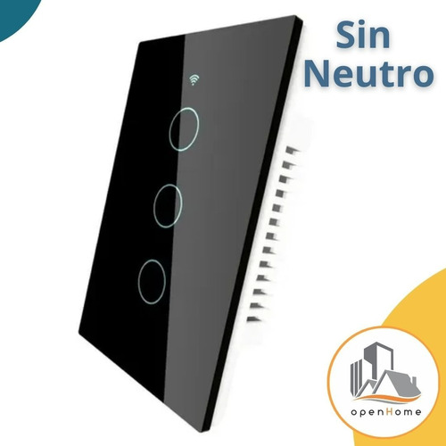 Interruptor De Luz Táctil Wifi 3c | Sin Neutro | Tuya Smart