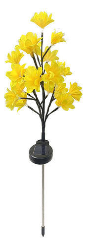 Lámpara Led Flor Fibra Luz Cálida Amarilla 12x2 Pzas Nueva