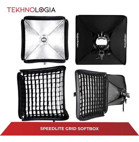 Imagen 5 de 10 de Softbox Caja De Luz 60x60 Adaptador P/ Flash Zapata