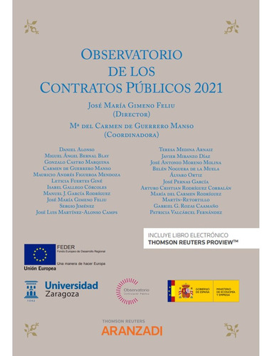 Observatorio De Los Contratos Publicos 2021 (libro Original)