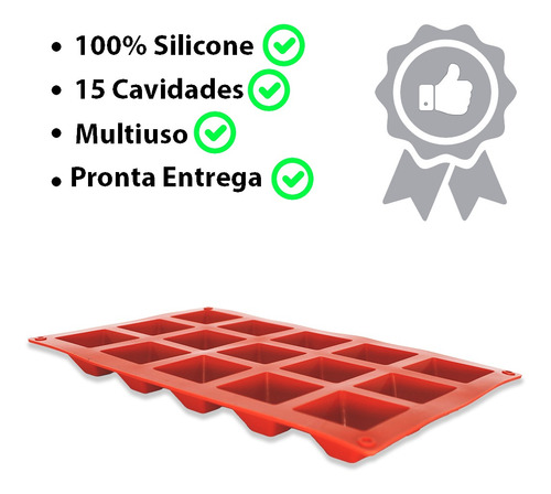 Imagem 3 de 7 de Forminha De Silicone Cupcake Empada Gelo Picole 15 Cavidades