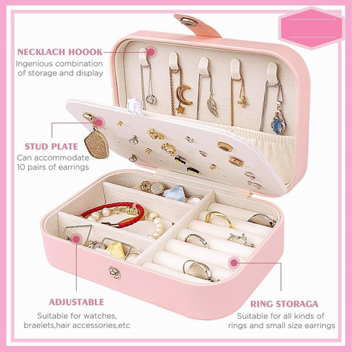 Imagen 6 de 10 de Caja Joyero Pequena,joyero De Viaje Cajas Para Jewelry