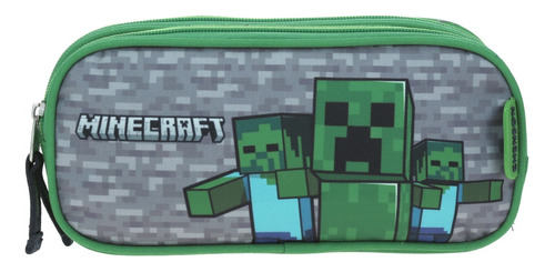 Lapicera Estuche Escolar Chenson Minecraft Mc65630-g Zeep Color Verde