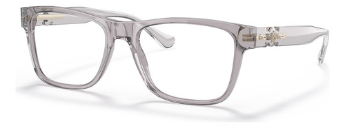 Óculos De Grau Versace Ve3303 593-57 Cor Cinza Translúcido Tamanho 57