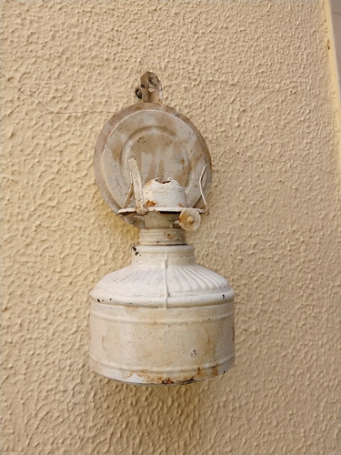 Antigo Lampião Candieiro De Vidro Á Querosene Fazenda.