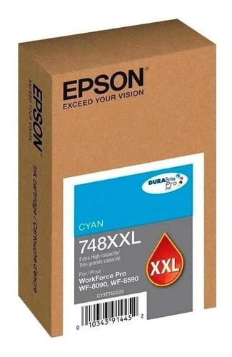 Epson T748xxl220-al Cartucho Cyan Para Wf-6090 Wf-6590 /v