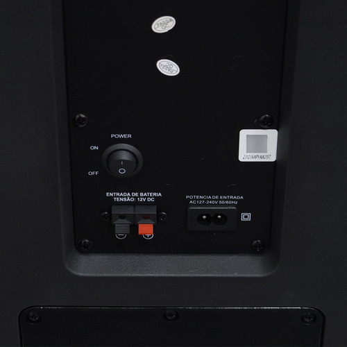 Caixa Som Amplificada Bluetooth Usb 880w Rms e 2 Microfones Amvox Preto