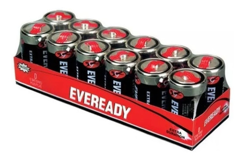 Eveready Super Heavy Duty 1.5v D Grandes 12 Unidades