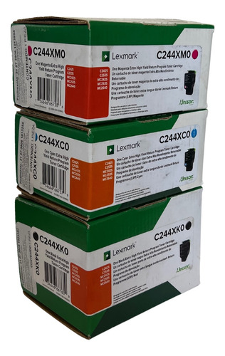 Paq 3 Pzas Toner Lexmark C2425 / C2535 / Mc2425 / Mc2535