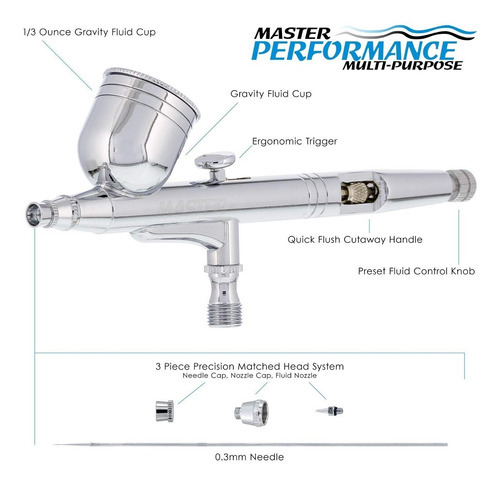 Master Airbrush Marca, Modelo G23 Multi-proposito Precis