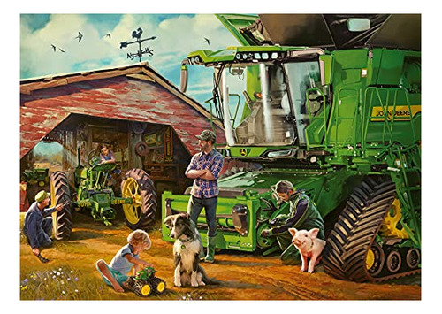 Rompecabezas Ravensburger John Deere Then Now De 1000 Piezas