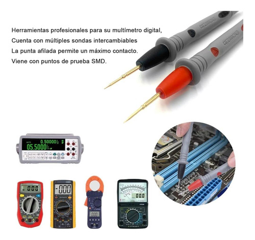 Kit Punta Multímetro Digital Test Cable Universal 20 Amper