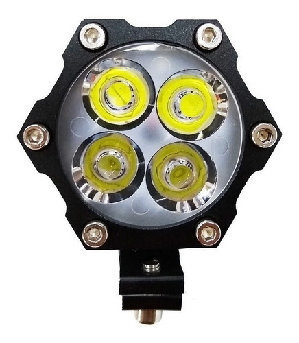 Faro Led Moto 20w C/ Luz Fria Alta Baja Intermitente